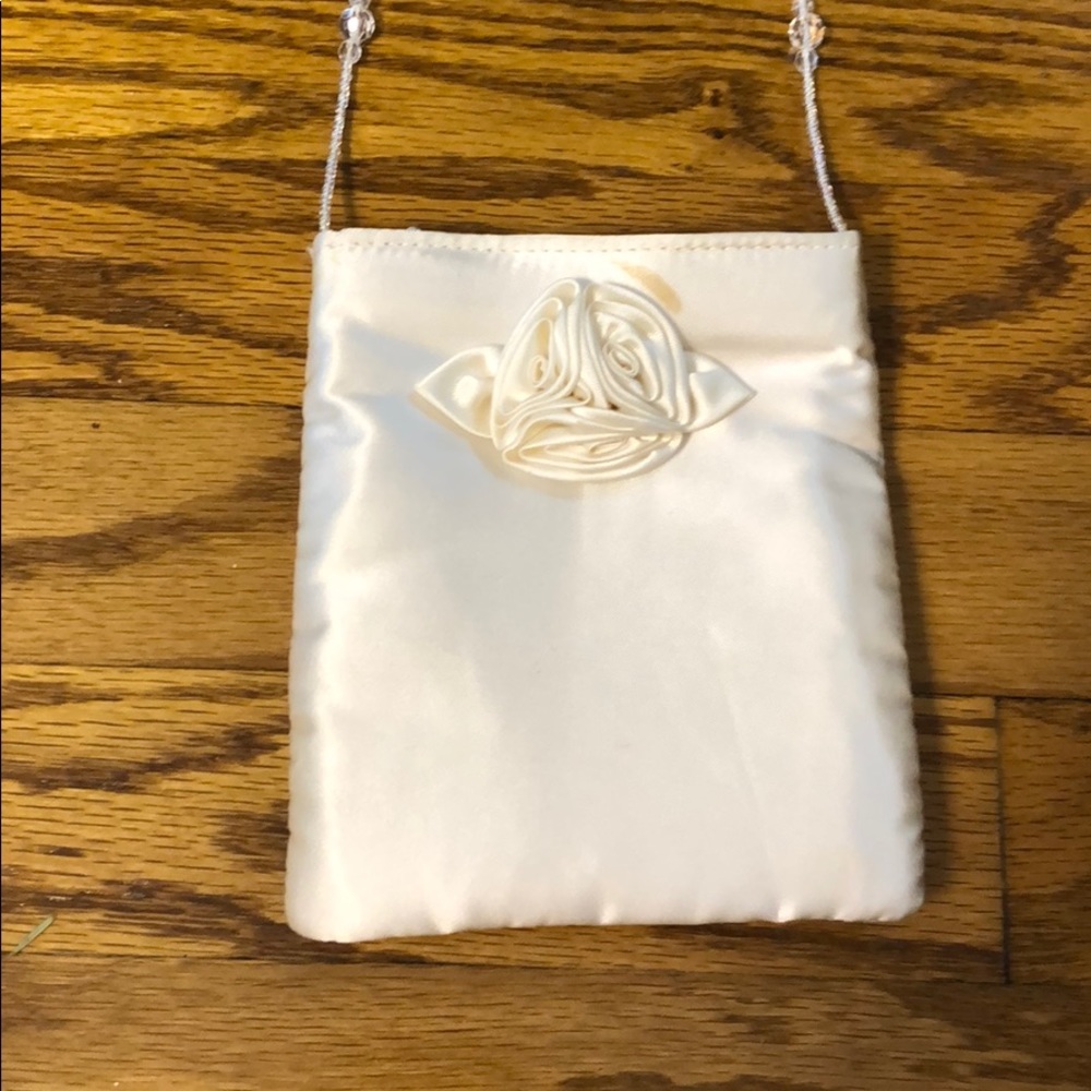 White Satin Evening Pouch